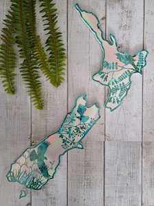 Kiwiana Map of NZ