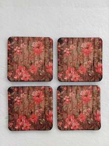Coasters: Vintage Floral Rubber Coasters
