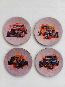 Hotrod Rubber Coasters