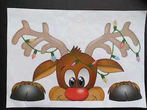 Christmas Decorations In Stock: Reindeer  -Window Cling.