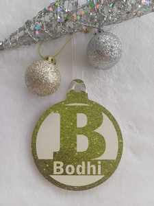 Christmas Monogram Decorations Made To Order: Letter B Christmas Decoration - Personalised in any name