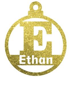Christmas Monogram Decorations Made To Order: Letter E Christmas Decoration - Personalised in any name
