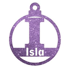 Christmas Monogram Decorations Made To Order: Letter I Christmas Decoration - Personalised in any name
