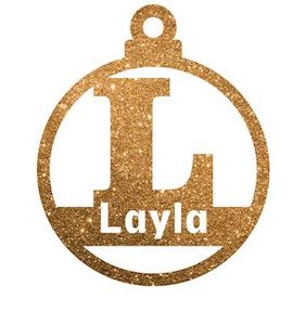 Christmas Monogram Decorations Made To Order: Letter L Christmas Decoration - Personalised in any name