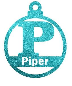 Christmas Monogram Decorations Made To Order: Letter P Christmas Decoration - Personalised in any name