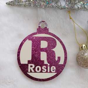 Letter R Christmas Decoration - Personalised in any name