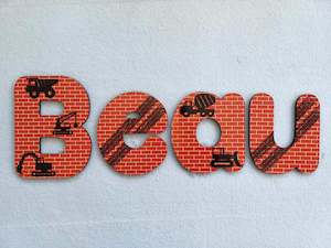 Construction Names, Made to order - 20cm high for the uppercase letter - Beau de&hellip;