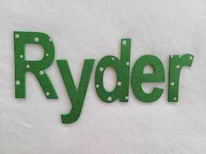 Ryder - small letters suitable for a door.