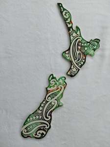 Kiwiana Map of NZ - North and South Island's.