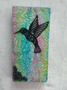 Mixed Media Hummingbird Canvas