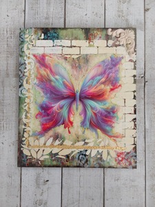 Mixed Media Butterfly Wall Hanging