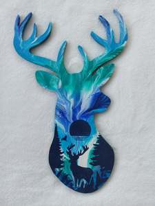 Stag head wall art.