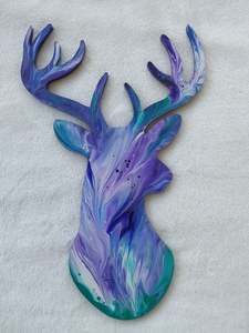 Stag head wall art.