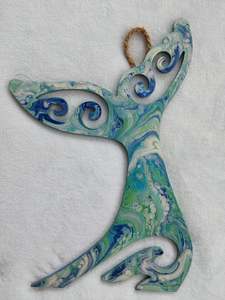 Kiwiana wall art, whale tail.