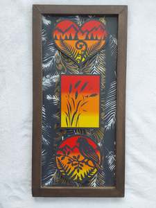Kiwiana wall art.