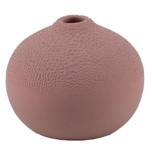 Vases: Mini Antique Pink Beaded Vase