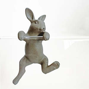Decorative Objects: Little Hanging Rabbits - Grey