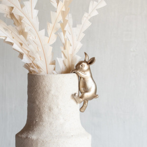 Decorative Objects: Little Hanging Rabbits - Pewter