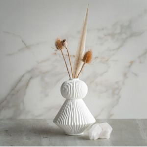 Best Selling: Pleated 2 Tier Round Vase