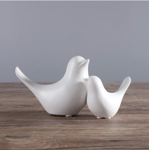 Mothers Day Gifts: Contemporary Sitting Birds - Set of 2