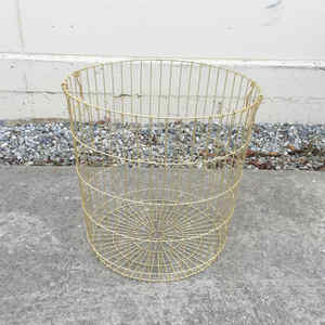 Products: Gold Wire Basket Large - Major and Minor - Wedding Hire - Wanaka Hire