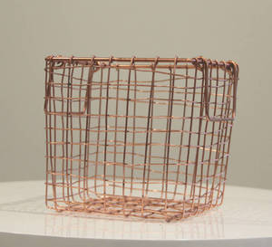 Products: Wire Basket rose gold Major & Minor Wedding Hire Wanaka Party Hire