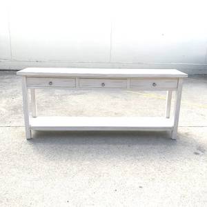 Products: White Wash Console Side Table Wedding Hire Wanaka