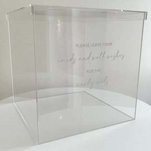 Products: Acrylic Wishing Well Card Box Wedding Decor Wanaka Hire