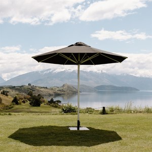 Products: Black Outdoor Umbrella Outdoor Furniture Major Minor Wanaka