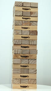 Products: giant jenga, wedding games, wooden tumbling tower, wedding hire wanaka