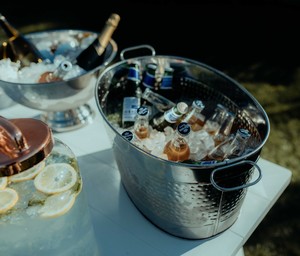 Products: Silver Drinks Tub Serveware Ice Bucket Queenstown Event Hire