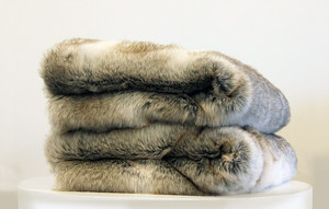 Products: Throw - Arctic Faux Fur - soft furnishings - blanket - wedding hire wanaka