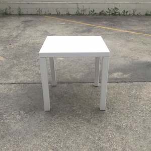 Products: White Side Table Furniture Wanaka Wedding Hire Major and Minor Hire