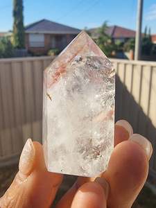 Whats New 1: Quartz Point with Red Hematite Tip