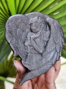 Carvings: Silver Sheen Obsidian Carved shape