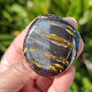 Crystals Flat Polished Stones: Tigers Iron Flat stone