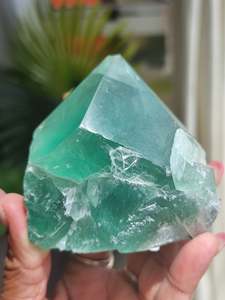 Crystals Fluorite: Fluorite cut Point Semi Polished