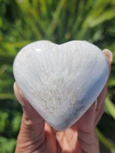 White Scolecite Heart