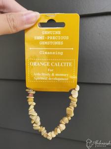 Jewellery 1: Orange Calcite Chip Bracelet