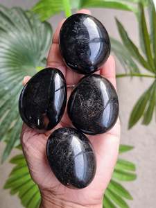 Crystals Palm Stone: Black Tourmaline Palm Stone