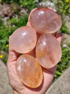 Fire Quartz Palm Stone
