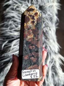 Garnet in Limestone Tower