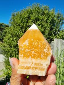 Crystals Points Towers: Orange Calcite Point