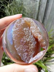 Sparkly Aura Agate Sphere