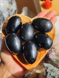 Black Obsidian Egg Drilled