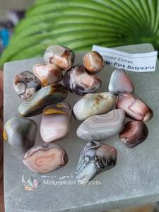 Crystals Tumbles: Pink Botswana Agate Tumble
