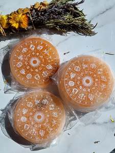 Orange Selenite Zodiac Plate