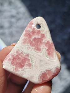 Jewellery Pendants Earrings: Rhodochrosite Rough Pendant
