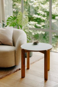 Products: Recessed Ash Side Table - Kea - MAKE Furniture Plywood Kitchens