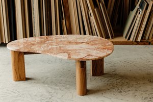 Products: marble and ash coffee table - MAKE Furniture Plywood Kitchens